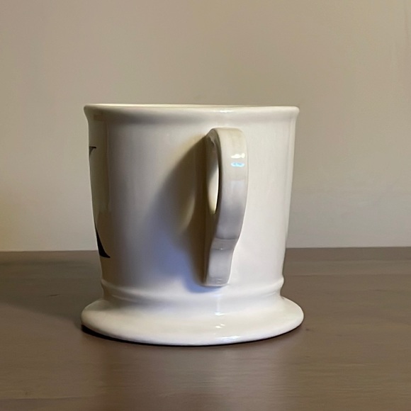 Anthropologie Cream and Black Ceramic Letter K Mug - Picture 3 of 7